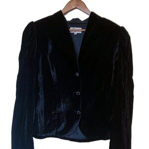 Tatyana velvet puffed sleeve lined dress jacket